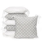 T-TOMI Pillow baby bumper Grey dots