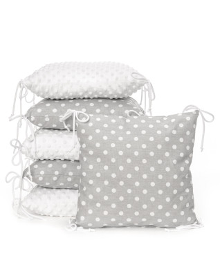 T-TOMI Pillow baby bumper Grey dots