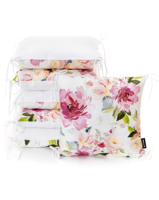 T-TOMI Pillow bumper Watercolor flowers
