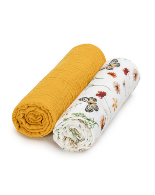 T-TOMI Muslin diapers Mustard meadow