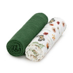 T-TOMI Muslin diapers Olive meadow