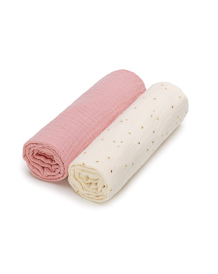 T-TOMI Muslin diapers Rose sparkle