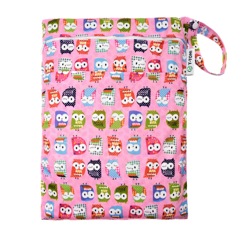 T-TOMI Wet bag Pink owl