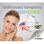 T-TOMI Makeup removal pads, set soft 1 week COLOUR + laundry wash bag