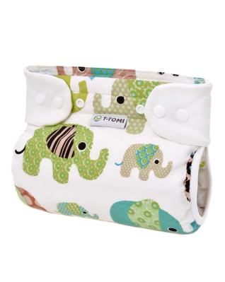 T-TOMI Ortopedical abduction pants - snaps Green elephants (3-6kg) 