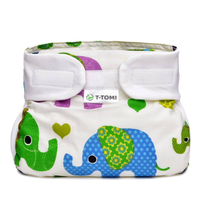 T-TOMI Ortopedical abduction pants - velcro Green elephants (5-9kg)