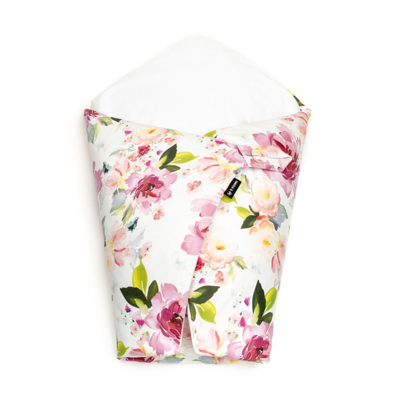 T-TOMI Feather swaddle wrap Watercolor flowers