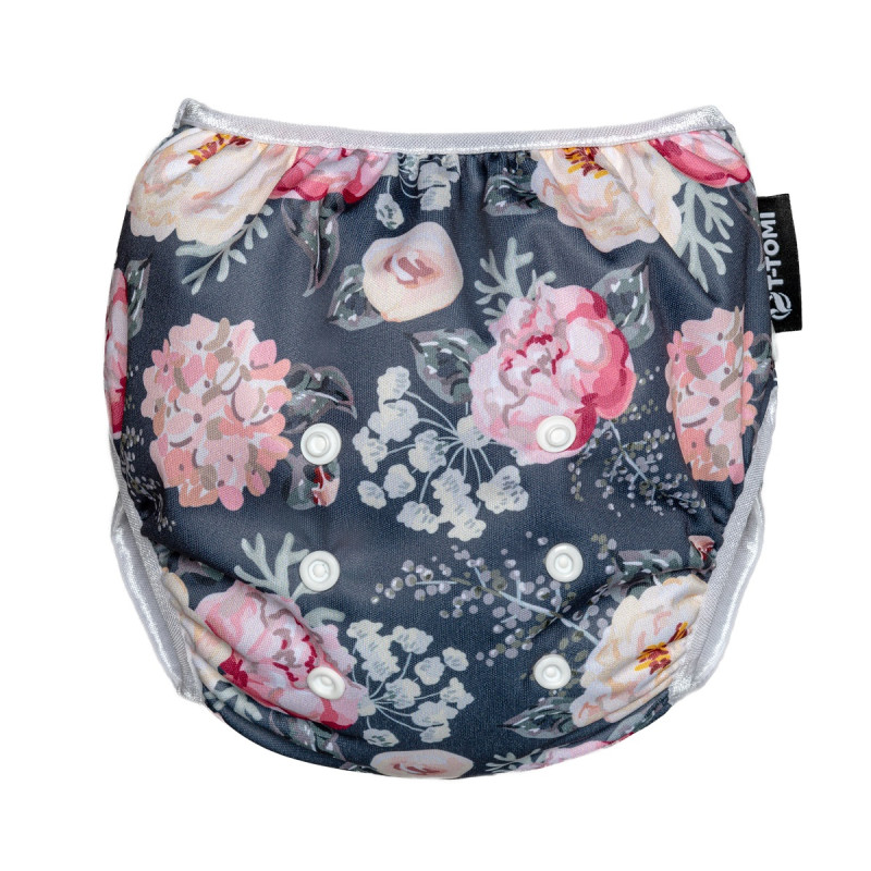T-TOMI Swim pants Grey flowers