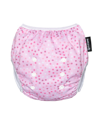 T-TOMI Swim pants with ruffle Pink dots