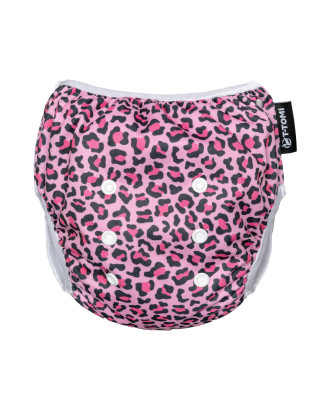 T-TOMI Swim pants with ruffle Pink gepard