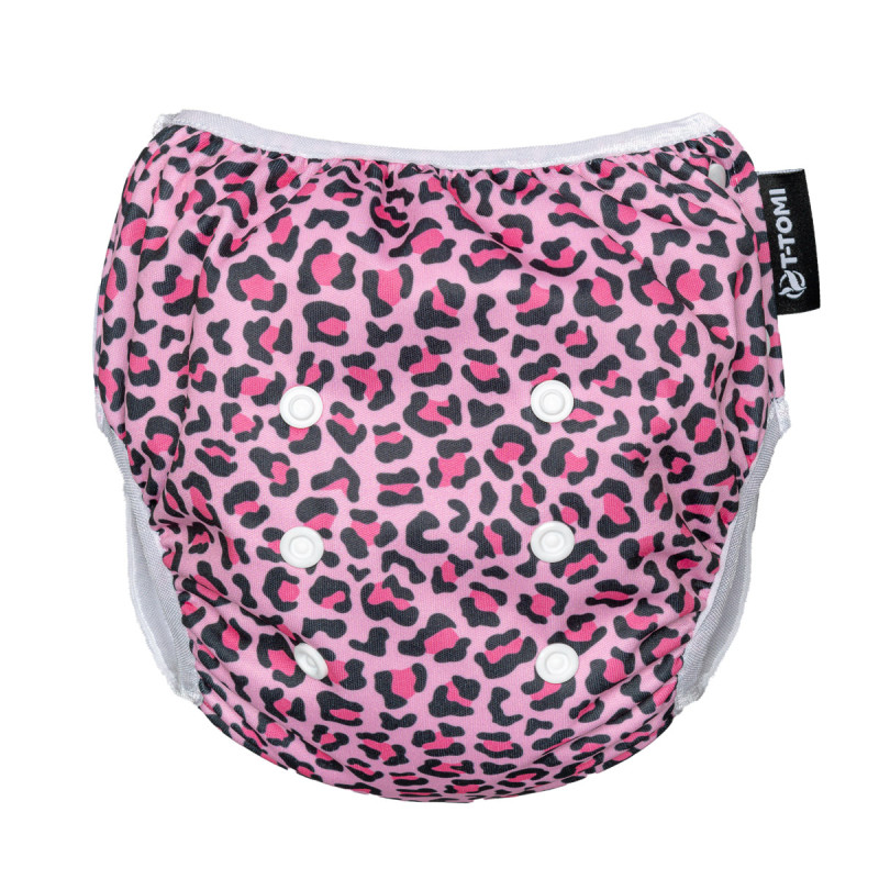 T-TOMI Swim pants with ruffle Pink gepard