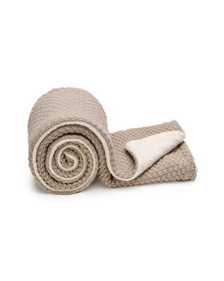T-TOMI Knitted blanket WARM Sand