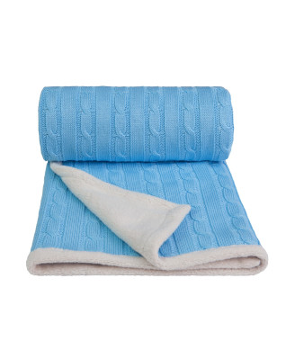 T-TOMI Knitted blanket WARM Blue 