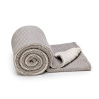 T-TOMI Knitted blanket WARM Grey waves