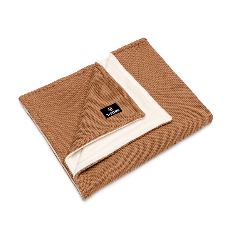 T-TOMI Knitted blanket WARM Mocca waves