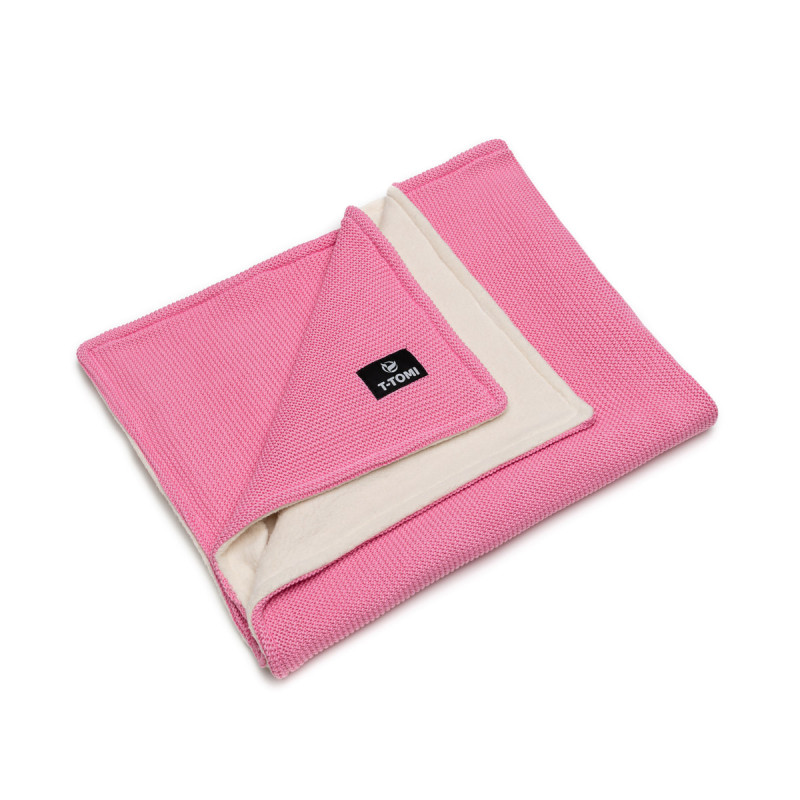 T-TOMI Knitted blanket WARM Pink waves