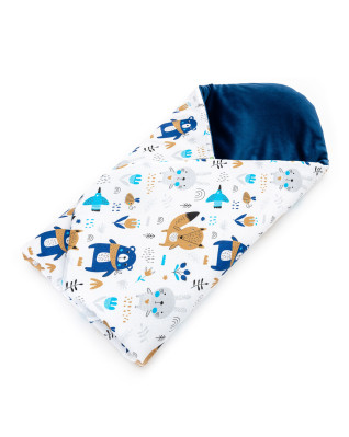 T-TOMI Swaddle wrap Blue bears