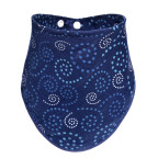 T-TOMI Bamboo bib Dark spirales