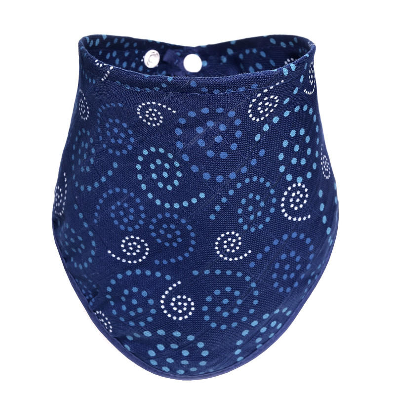 T-TOMI Bamboo bib Dark spirales