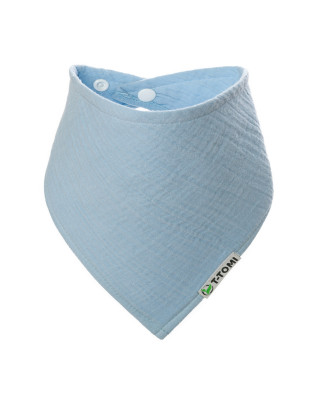 T-TOMI Muslin bib Blue