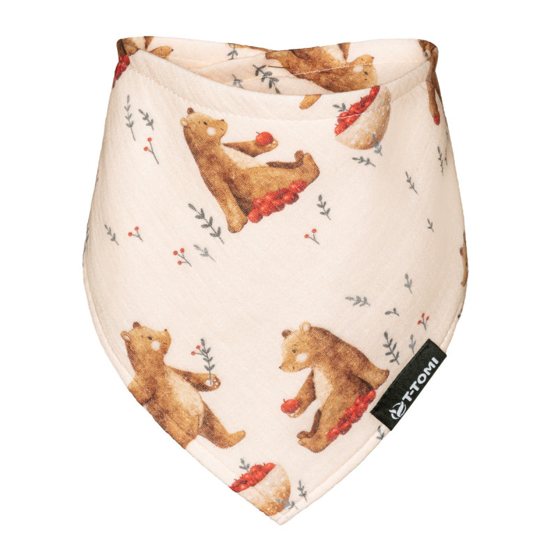 T-TOMI Muslin bib Very beary