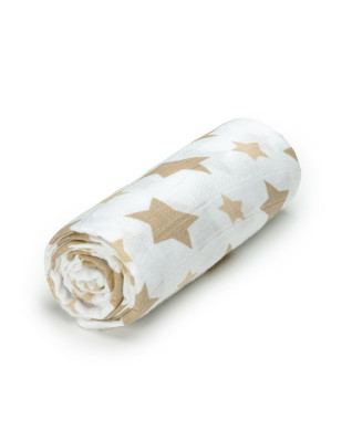 T-TOMI Big bamboo towel Beige stars 