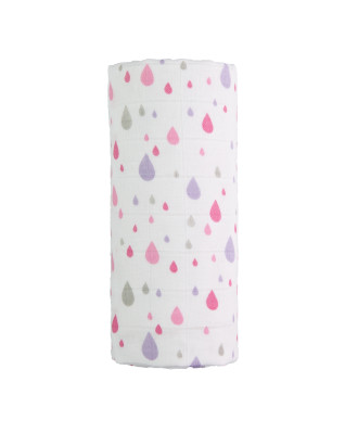 T-TOMI Big cotton TETRA towel Pink drops