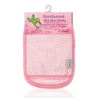 T-TOMI Bamboo baby washgloves Pink - White ST
